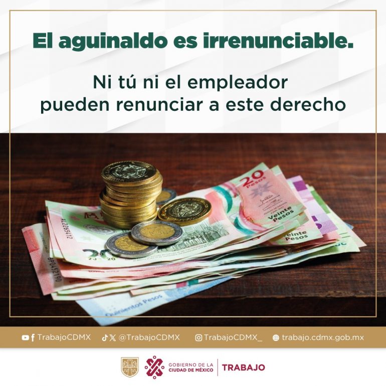 El aguinaldo es un derecho laboral de las personas trabajadoras de la ciudad de México: secretaría de trabajo
