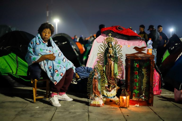 Bajan temperaturas en la zona de la Basílica de Guadalupe