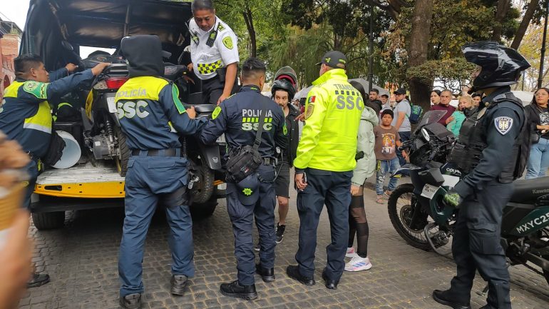 Realizan el primer operativo vial del 2024 en Coyoacán centro