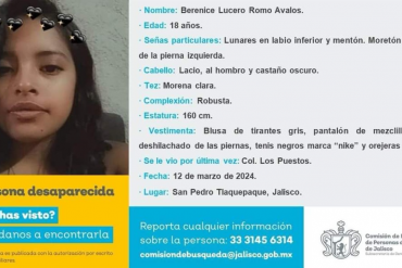 Berenice Romo, la joven buscadora desapareció en Jalisco