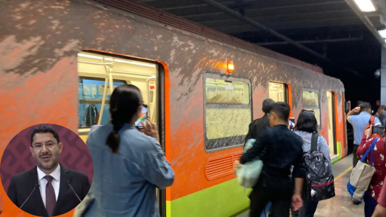 Cayó cemento fresco sobre los vagones de la Línea 12