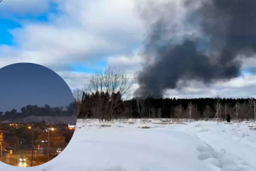 Un avión militar se estrelló en Rusia