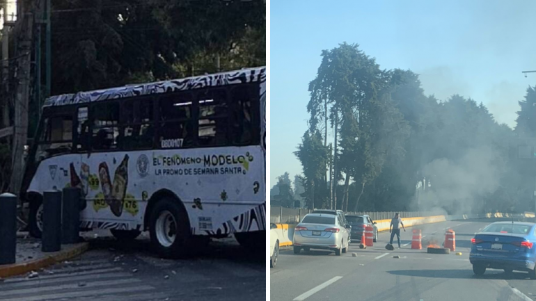 Accidente vial en la Roma; Bloquean la autopista México-Cuernavaca