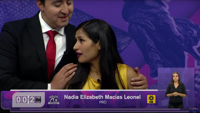 Candidata del PRD se quedó pasmada