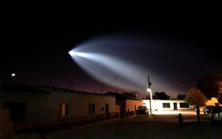 No era un ovni en Chihuahua, era un Falcon 9 de SpaceX