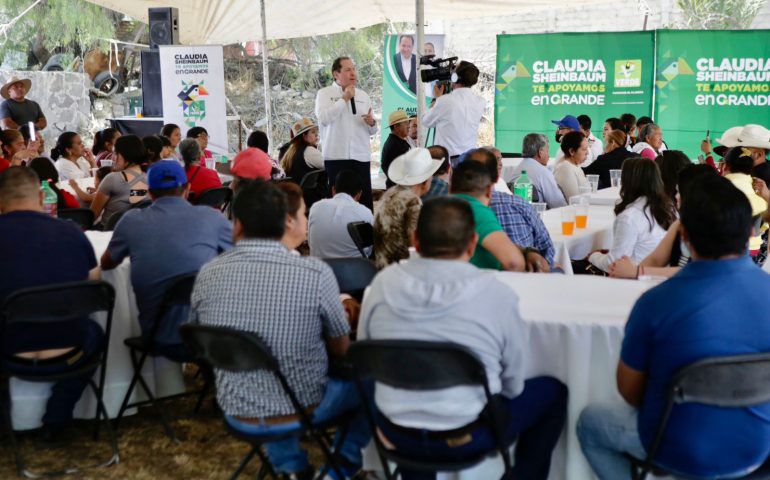Eruviel Ávila suma apoyos al Partido Verde y Claudia Sheinbaum en Tequixquiac