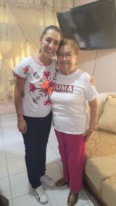 Madre de Rita Ozalia y Rosa Icela Rodríguez recibe en su casa a Claudia Sheinbaum