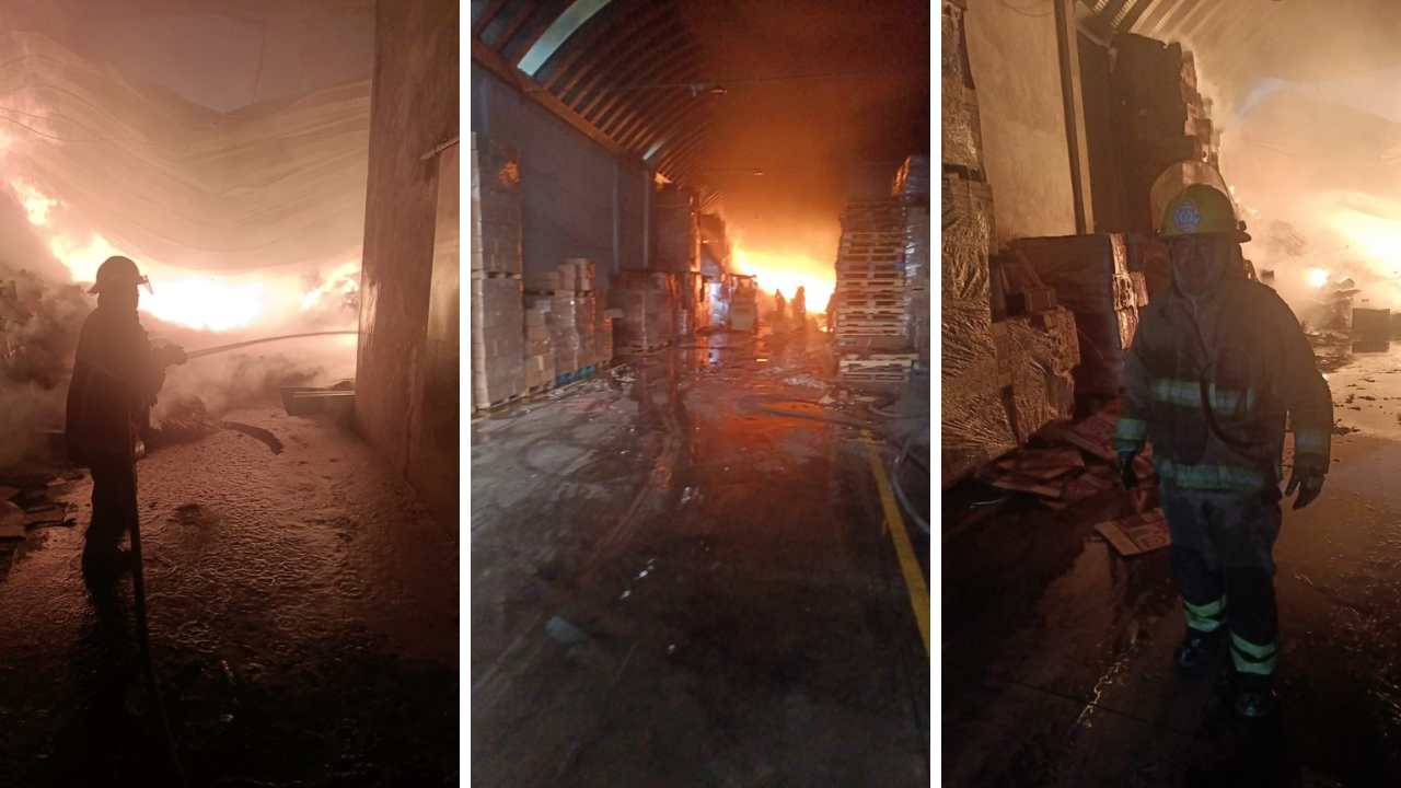 Se incendió fábrica en San Martín Texmelucan, Puebla