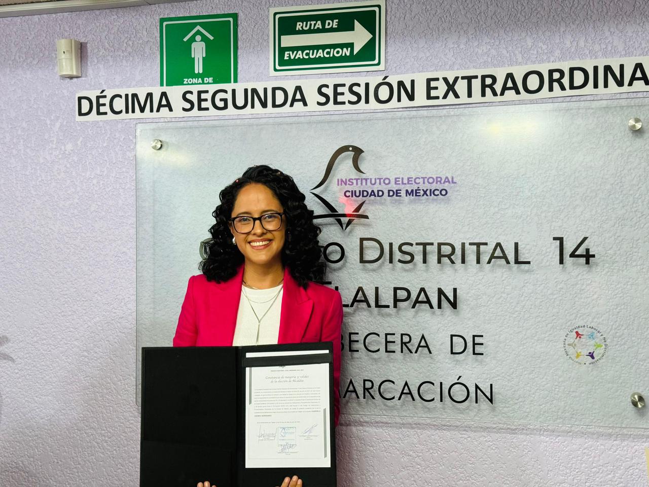 Gaby Osorio recibe constancia como alcaldesa electa de Tlalpan