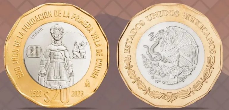 Banxico pone en circulación nueva moneda de 20 pesos