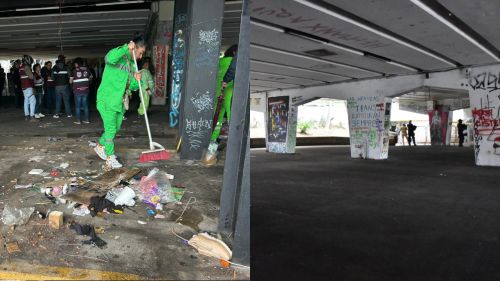 Autoridades recuperan la Glorieta de Insurgentes: desalojan a personas en situación de calle