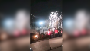 Se cae estructura en el Trolebús Elevado Chalco-Santa Marta