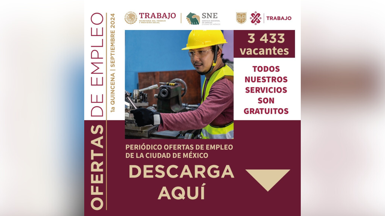 Acerca Secretaría de Trabajo 3 mil 433 nuevas oportunidades laborales con periódico de empleo Acerca Secretaría de Trabajo 3 mil 433 nuevas oportunidades laborales con periódico de empleo