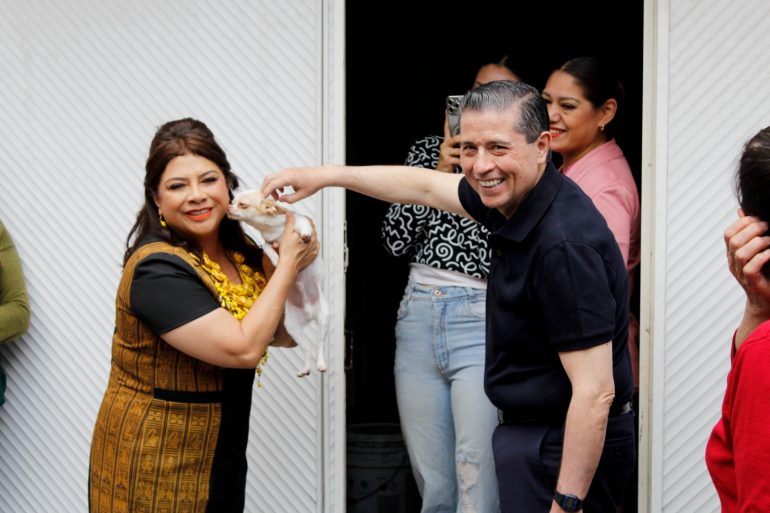 Clara Brugada y Giovani Gutiérrez prometen obras permanentes