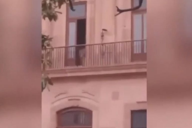 Aparición de una figura femenina en el Palacio de Gobierno de San Luis Potosí genera especulaciones