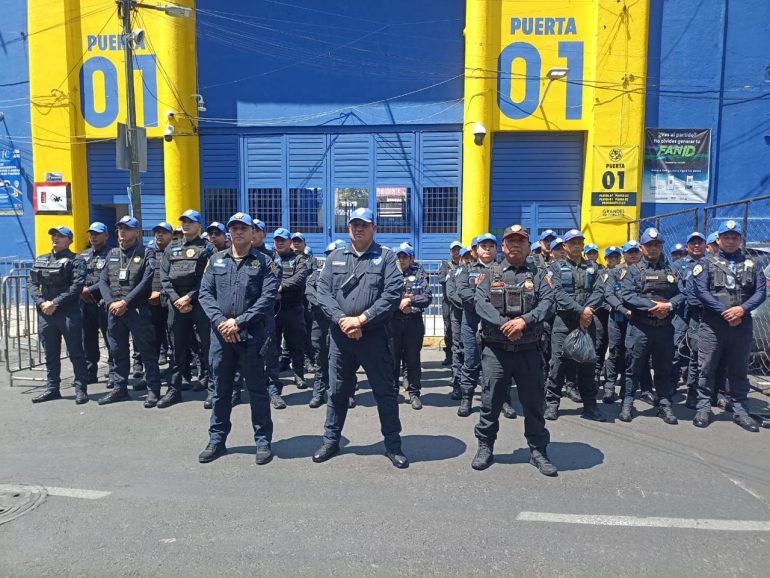 Elementos de Blindar BJ360° y SSC implementan operativo de seguridad en Estadio Ciudad de los Deportes