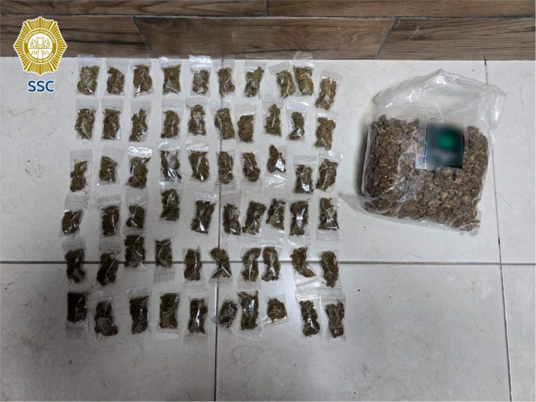 SSC arresta a dos mujeres y a un menor con presunta droga en la colonia Centro de la Cuauhtémoc