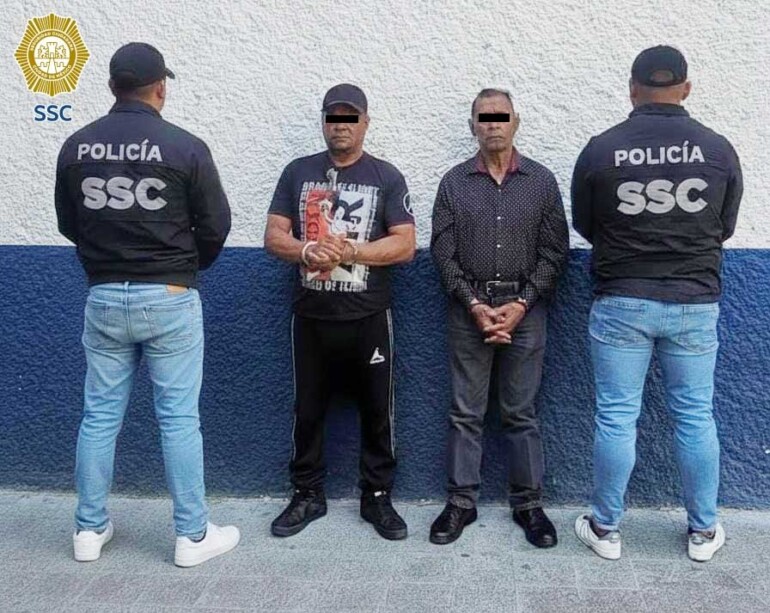 SSC detiene a dos hombres por presunta extorsión a comerciantes en el Centro Histórico
