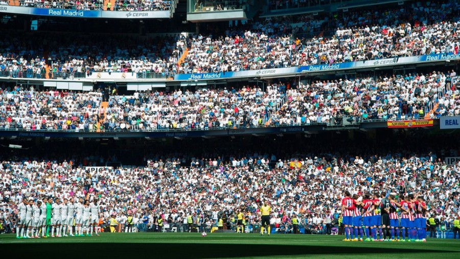Minuto de silencio en el Derbi Madrileño