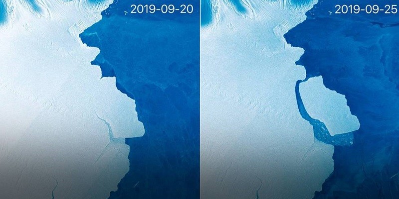 Iceberg más grande que la Ciudad de México se desprende de la Antártida