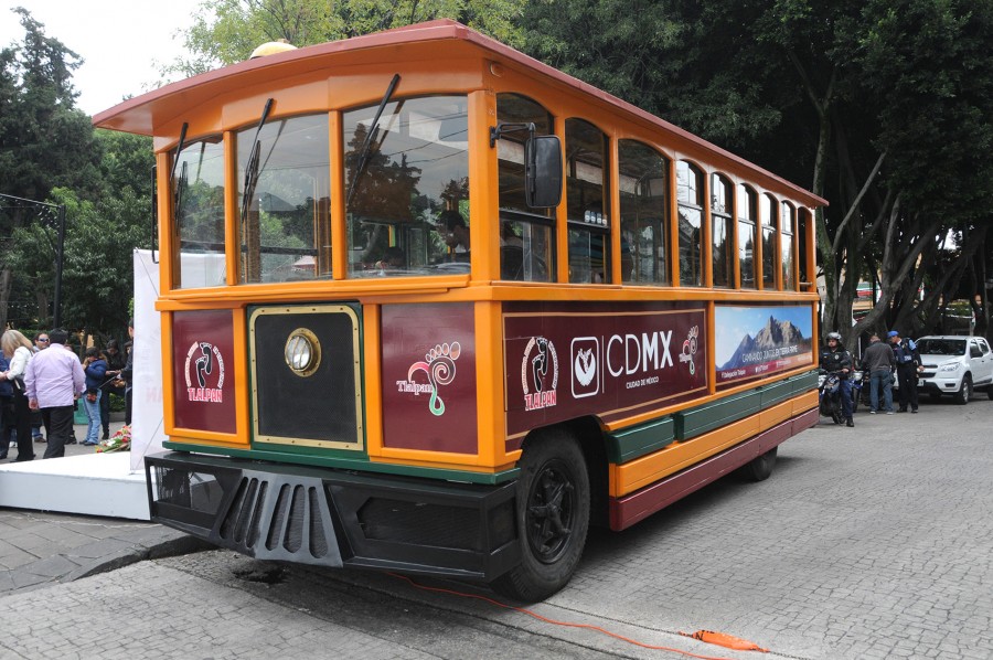 Inauguran tranvía turístico en Tlalpan