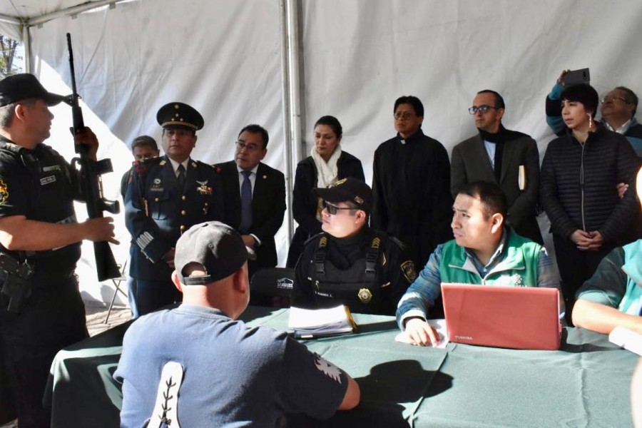 Instalan tercer módulo Sí al desarme, sí a la paz en Iztacalco