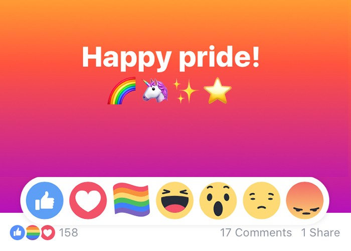 Facebook lanza nueva reacción por el orgullo gay