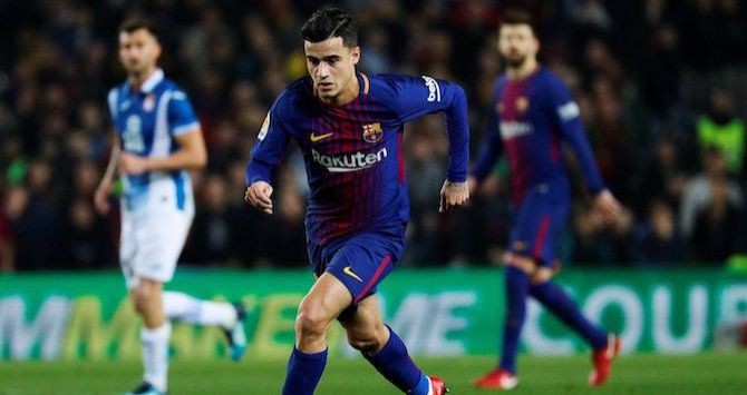 Philippe Coutinho debuta en el club Barcelona