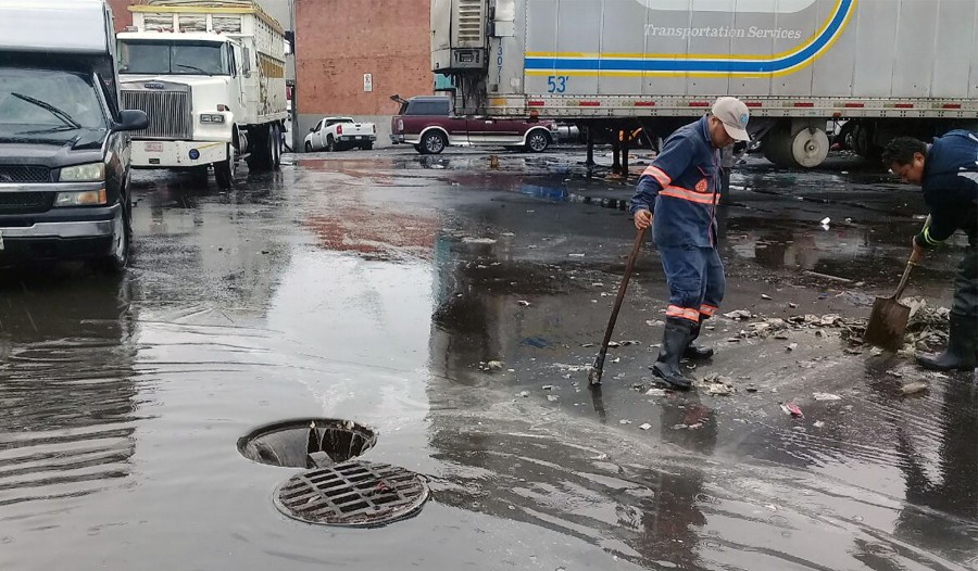 Previene Central de Abasto inundaciones