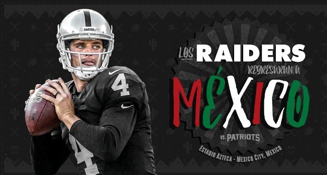 Raiders regresará al Estadio Azteca para enfrentarse a los Pats