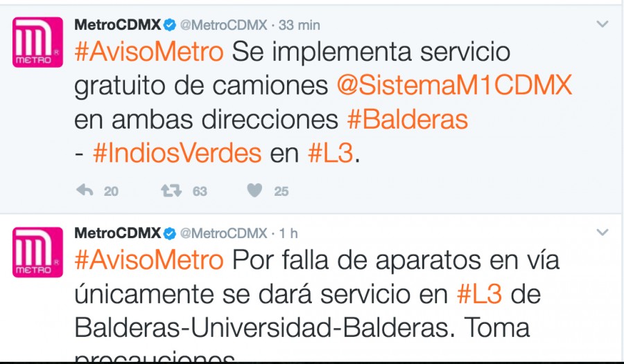 Se restablece servicio en la Línea 3 del Metro CDMX.
