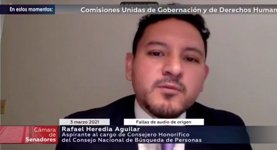 Comparecen aspirantes al Consejo Nacional Ciudadano del Sistema Nacional de Búsqueda de Personas
