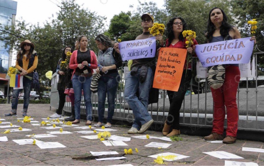 Colombianos protestan contra discriminacion en CdMx