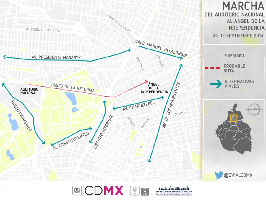 La SSP recomienda alternativas viales tras #MarchaPorLaFamilia