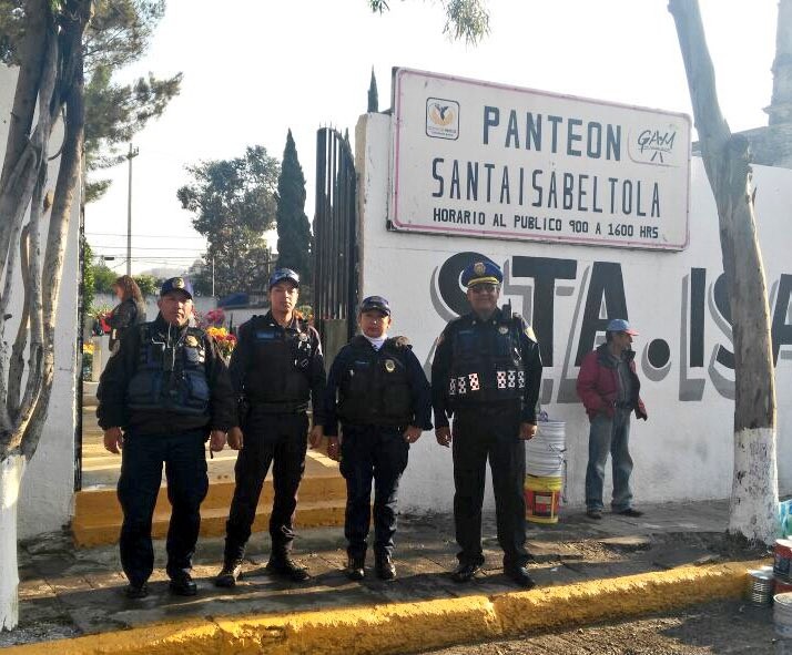 Continúa operativo de seguridad en panteones