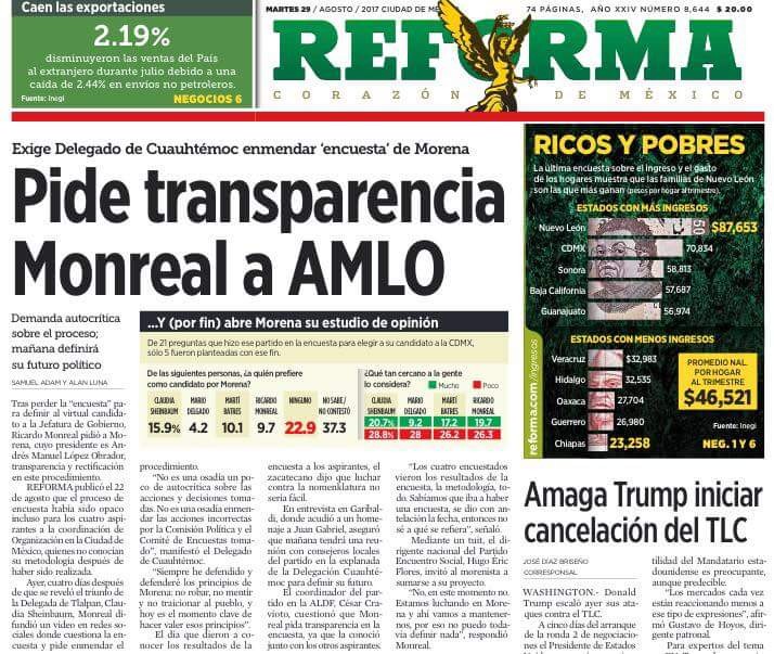 Arremete AMLO contra diario Reforma, que señaló opacidad en método de encuesta