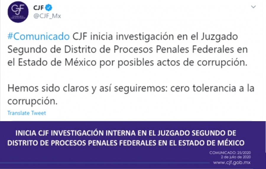 CJF inicia investigación contra jueza que ordenó liberar a El Mochomo
