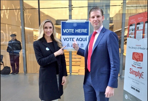 Dan voto a favor de su padre Eric y Lara Trump