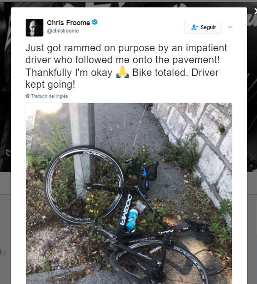 Chris Froome sufre accidente