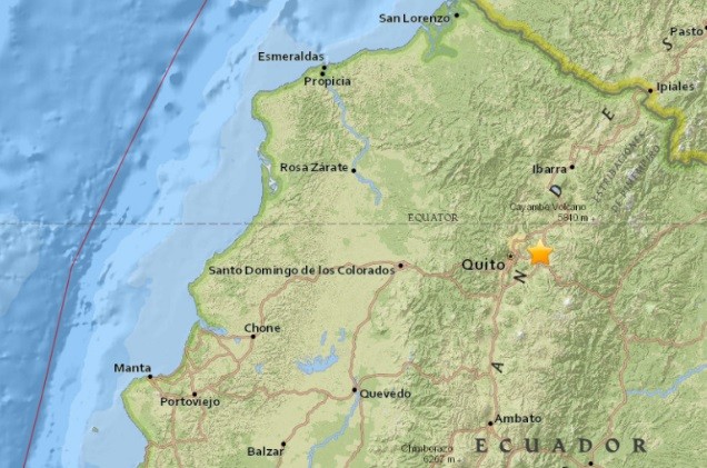 Se registra sismo de 4.7 en Ecuador