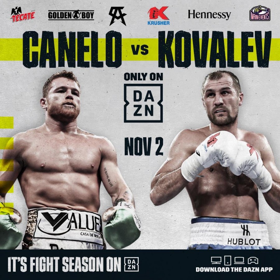 Anuncia Canelo Álvarez pelea contra Sergey Kovalev