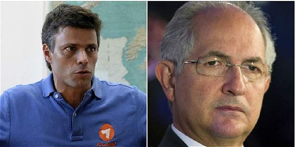 Los opositores venezolanos Leopoldo López y Antonio Ledezma ingresan de nueva cuenta a la carcel