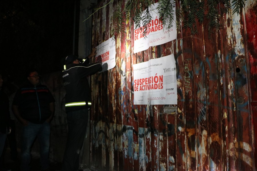 Clausura delegación Xochimilco predio