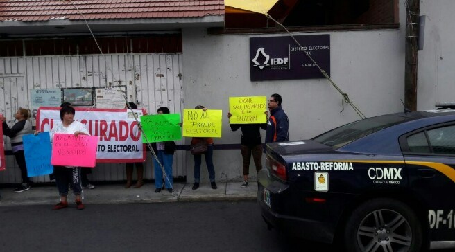 Clausuran sedes distritales del IEDF en Iztapalapa