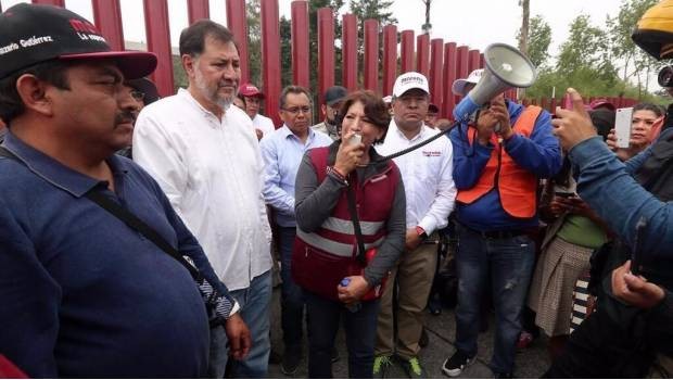Se planta Delfina en San Lázaro; pide limpiar la elección en el Edomex