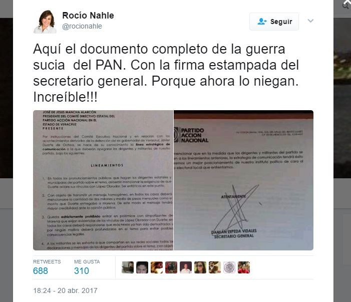 Difunden carta donde ligan a AMLO con Duarte