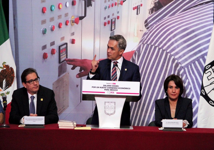 Urge Mancera al Gobierno Federal a incrementar salario mínimo a 92 pesos