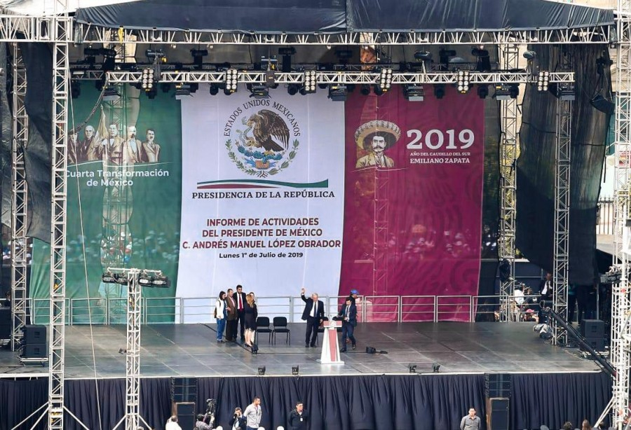 Enlista AMLO sus acciones de gobierno en el marco del primer aniversario de su triunfo electoral