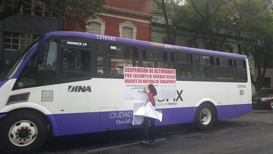 Sanciona Semovi a dos conductores de transporte público por mal servicio