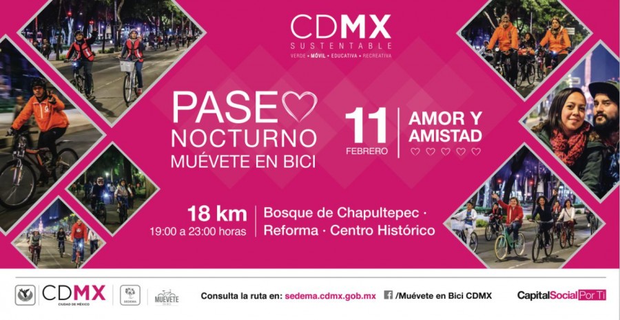 Habrá paseo nocturno el sábado por día del amor y la amistad